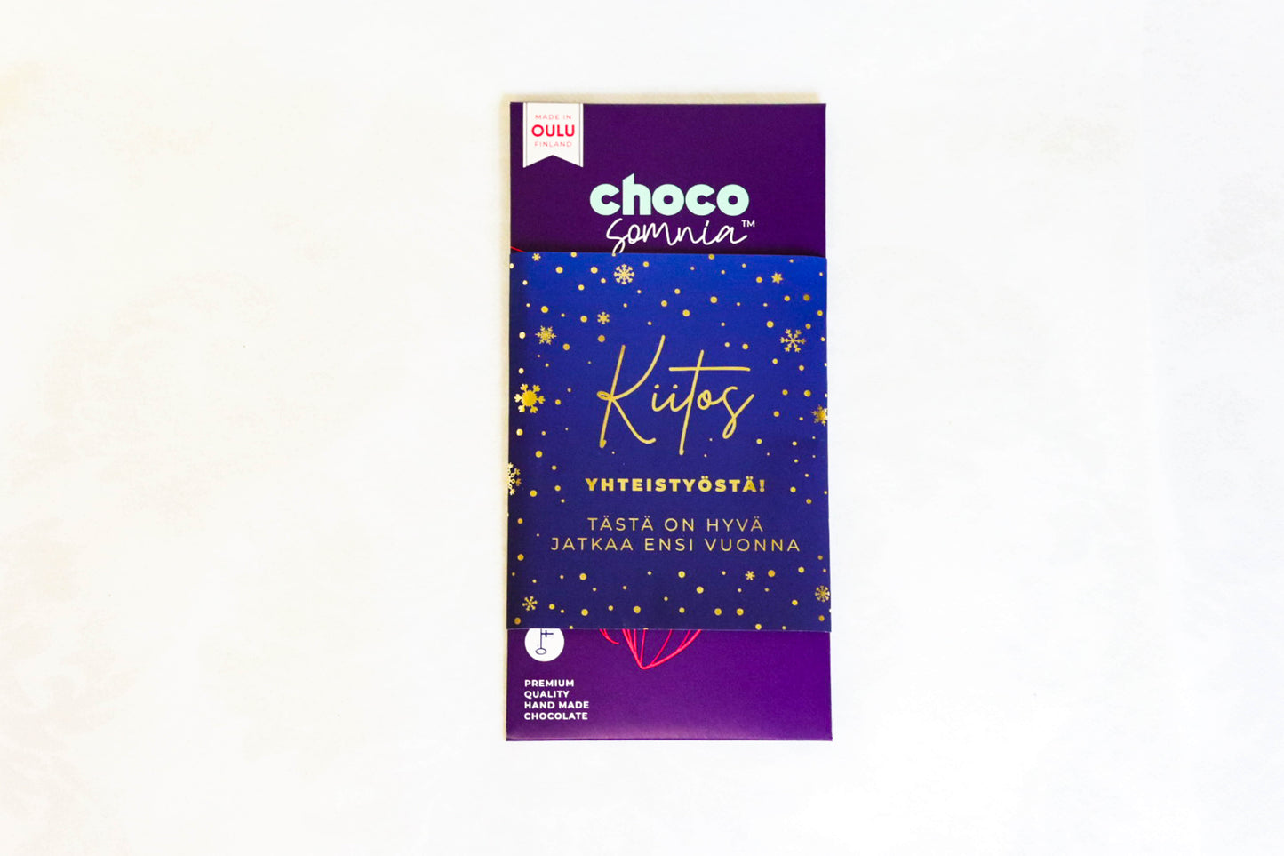 Kiitos yhteistyöstä! Tästä on hyvä jatkaa ensi vuonna -suklaalevy